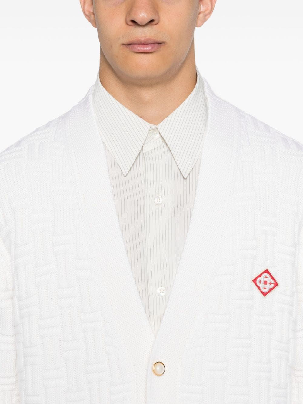 CASABLANCA Column Stitch Cardigan for Men