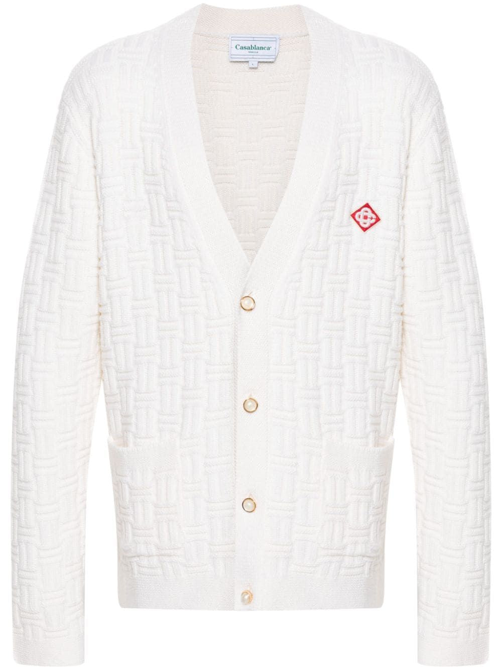 CASABLANCA Column Stitch Cardigan for Men