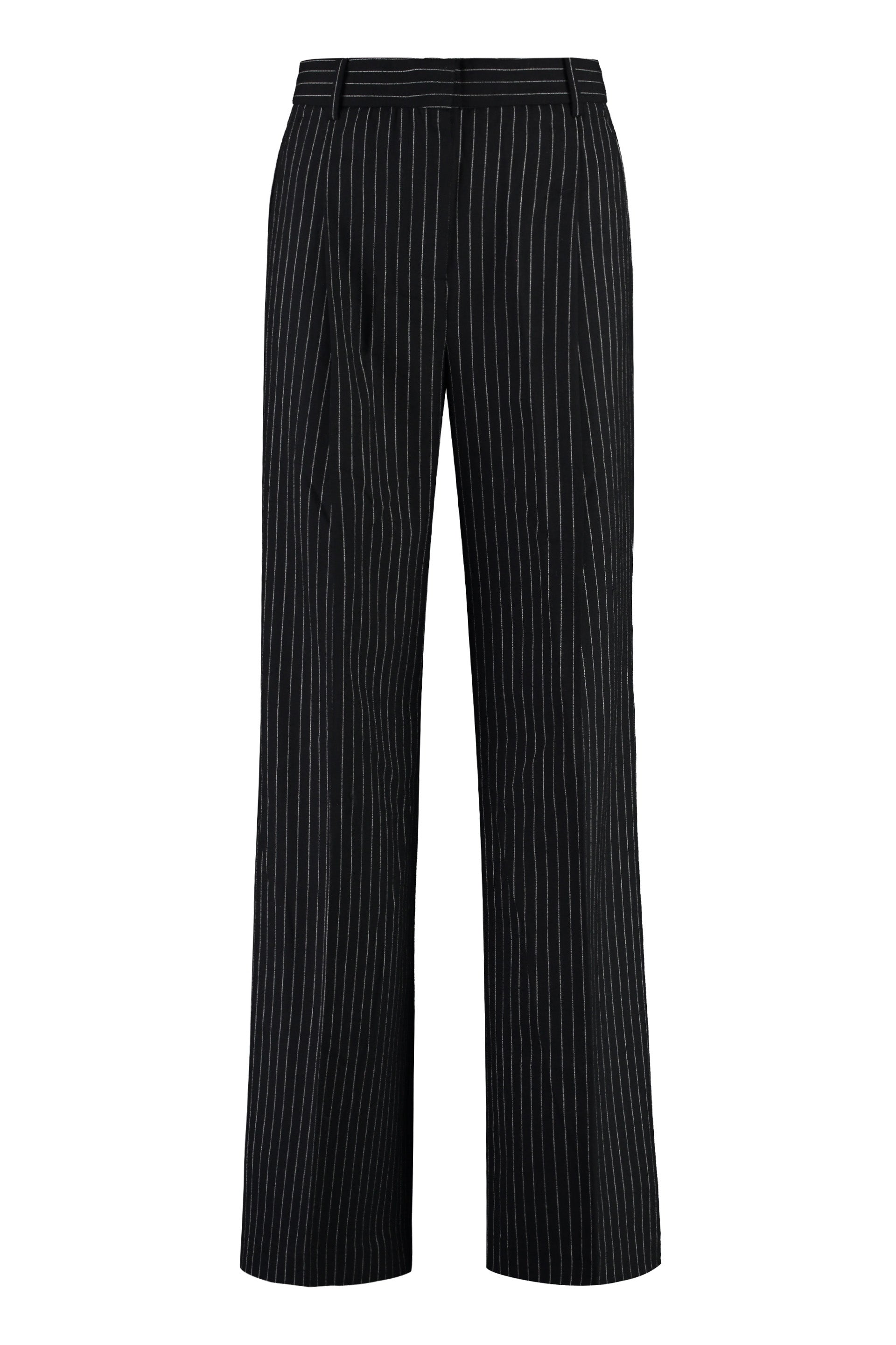 MICHAEL MICHAEL KORS Wool Blend Trousers with Pin-Striped Motif for Women