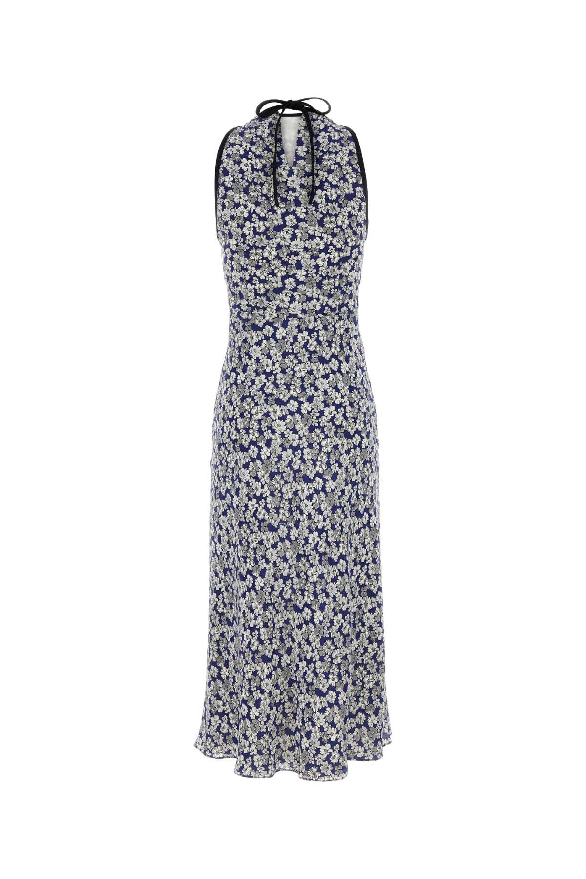 MIU MIU Floral Printed Silk Mini Dress for Women - SS25 Collection