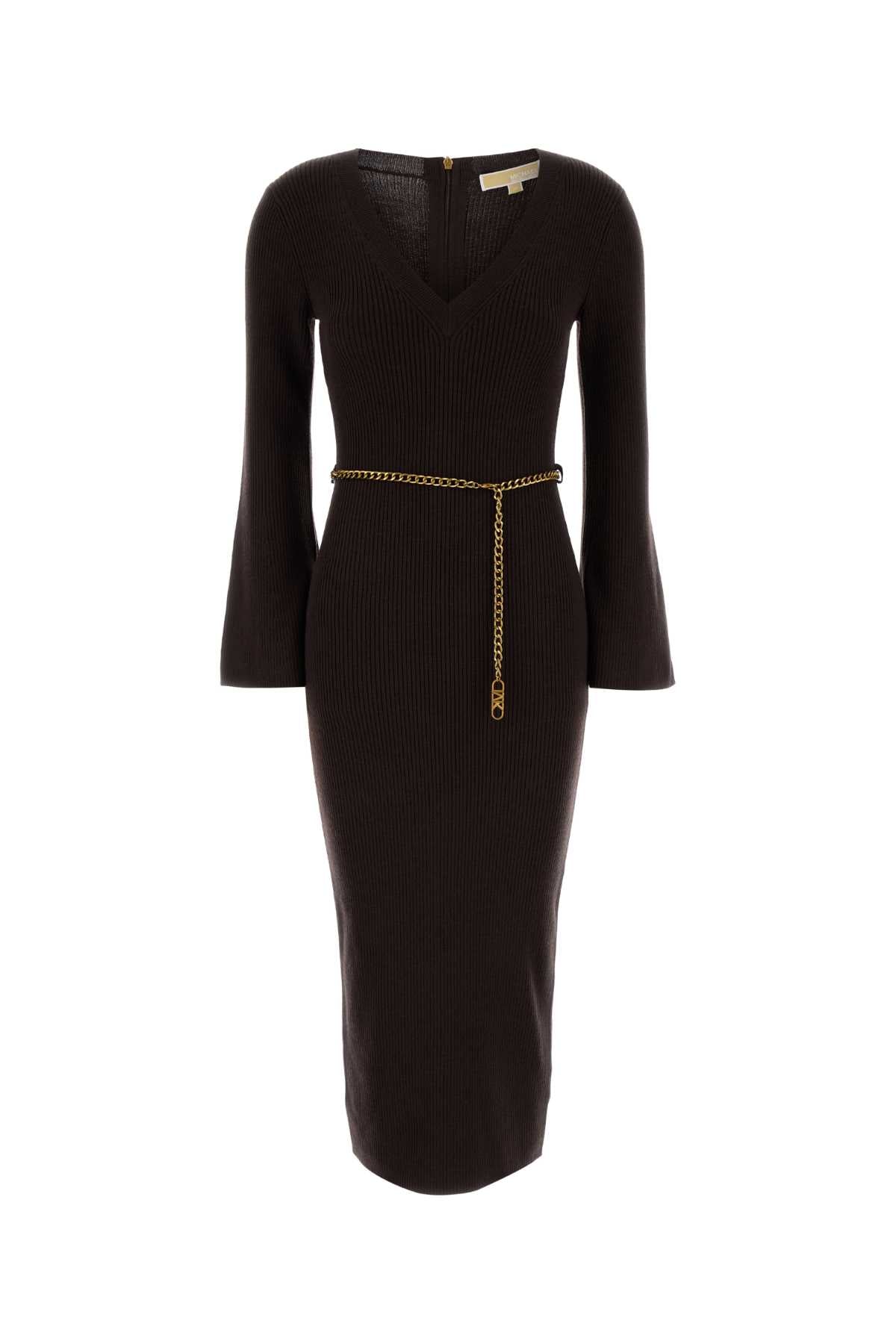 MICHAEL MICHAEL KORS Wool Blend Dress with Bell Sleeves