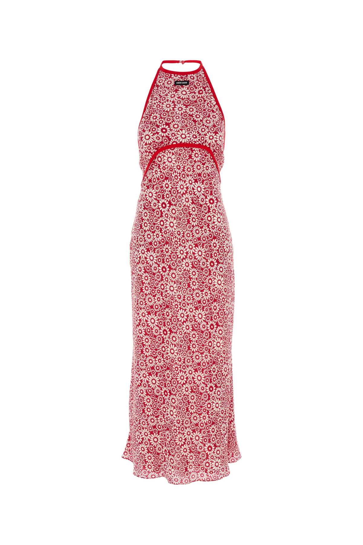 MIU MIU Floral Printed Silk Dress - Women's Mini