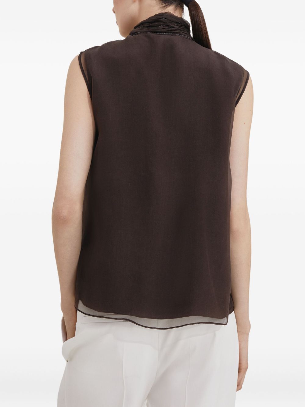 BRUNELLO CUCINELLI Layered Silk Tank Top for Women