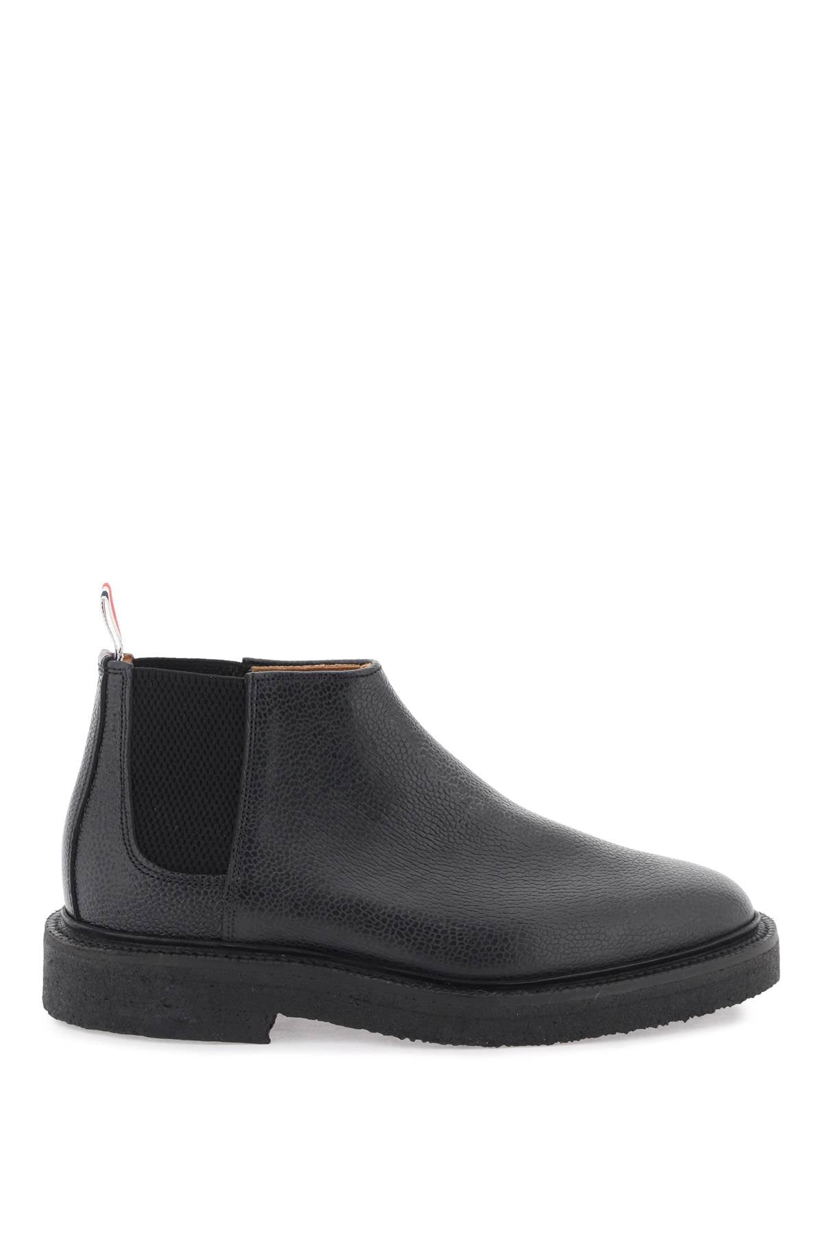 THOM BROWNE Leather Ankle Boots for Men - FW23 Collection