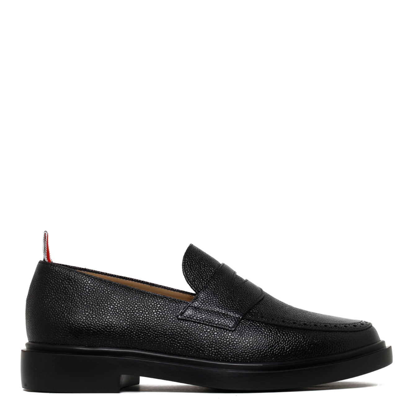 THOM BROWNE 100% Leather Flat Shoes for Men