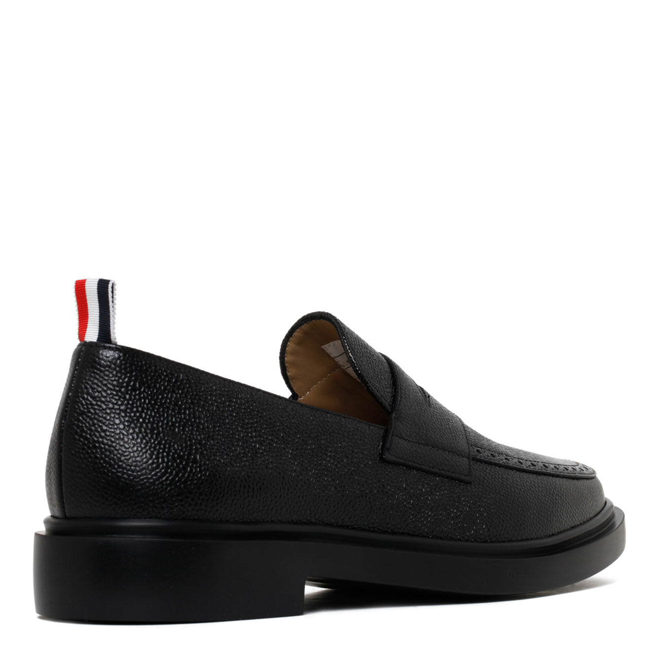 THOM BROWNE 100% Leather Flat Shoes for Men