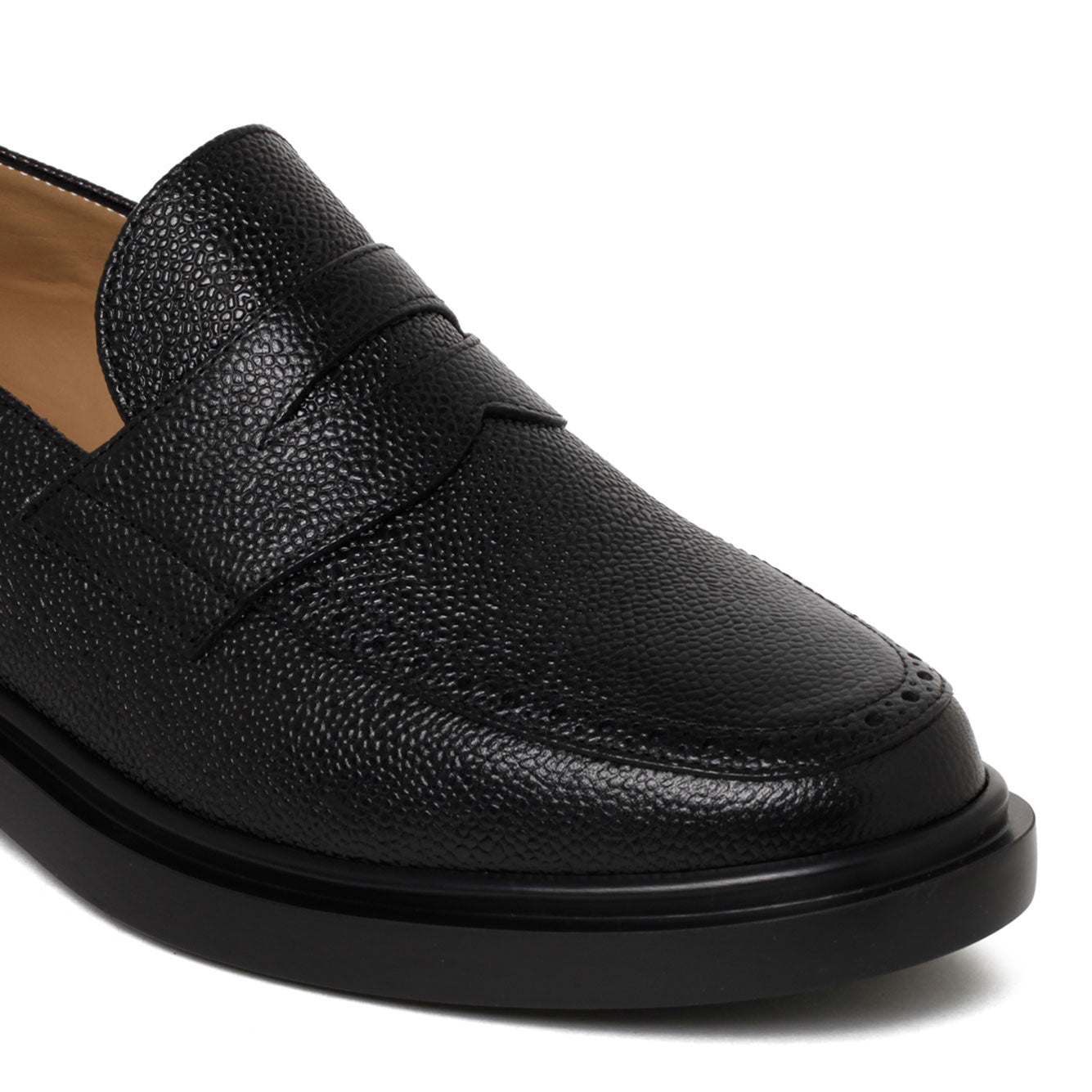 THOM BROWNE 100% Leather Flat Shoes for Men
