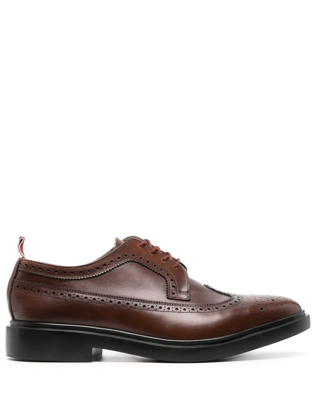 THOM BROWNE Men's Longwing Round-Toe Leather Brogues
