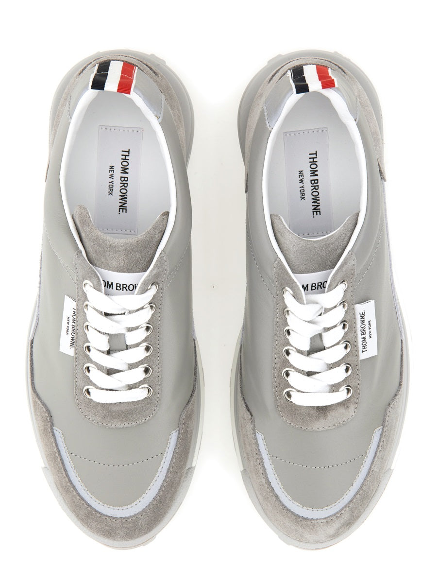 THOM BROWNE Signature Sneaker with Logo - Rubber Sole 3 CM