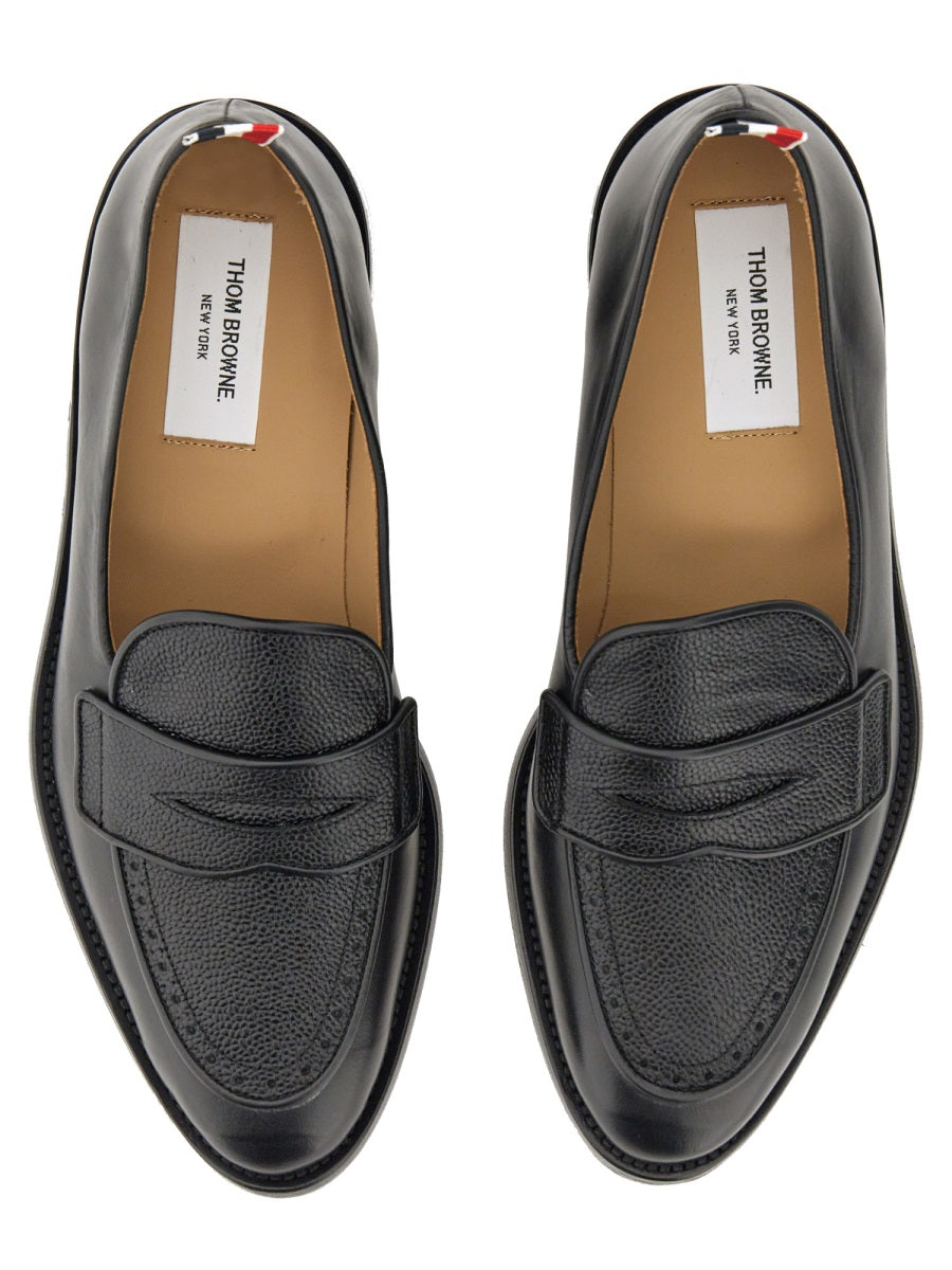 THOM BROWNE Varsity Penny Loafer with Leather Sole 2.5 CM