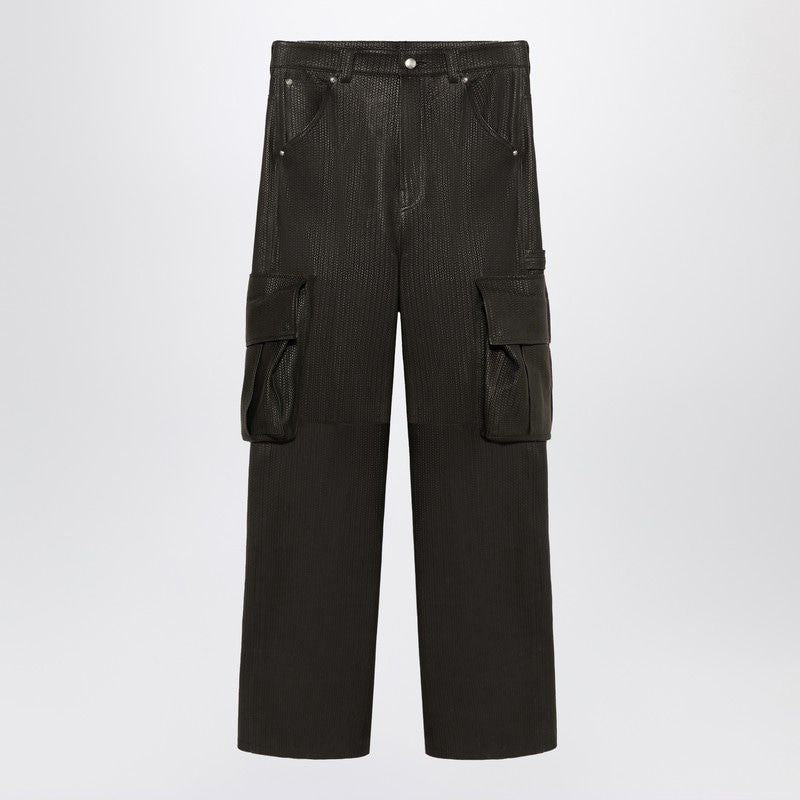 1989 STUDIO Intreccio Leather Cargo Pants