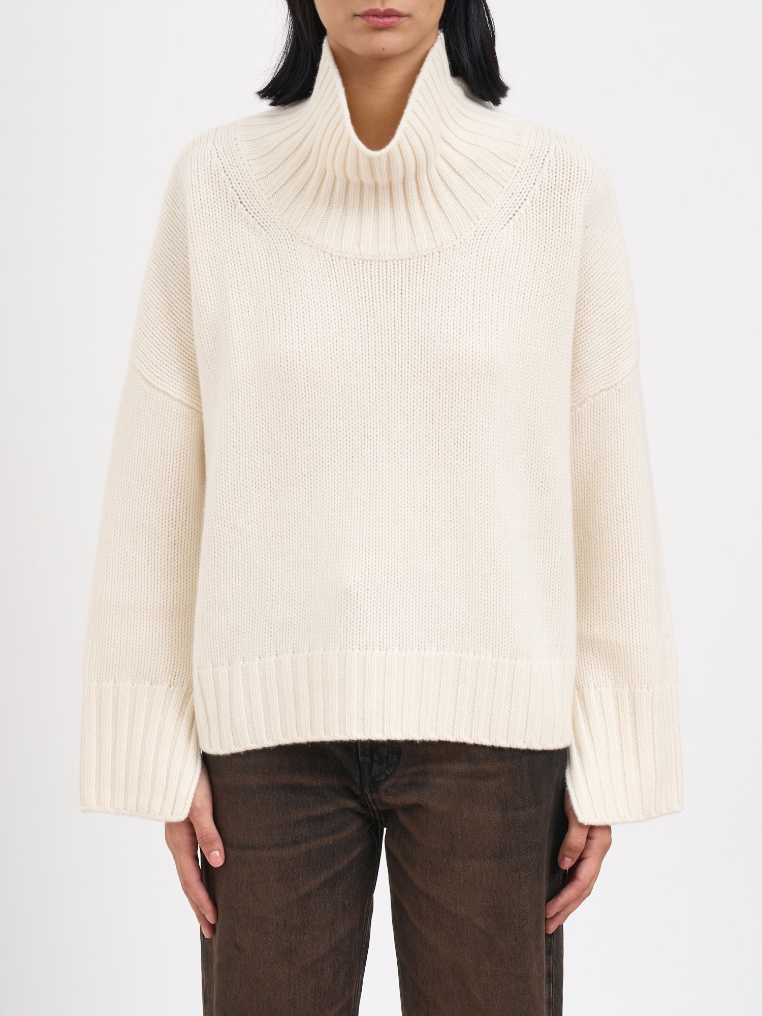 SOFT GOAT Chunky Knit High Neck Cashmere Sweater