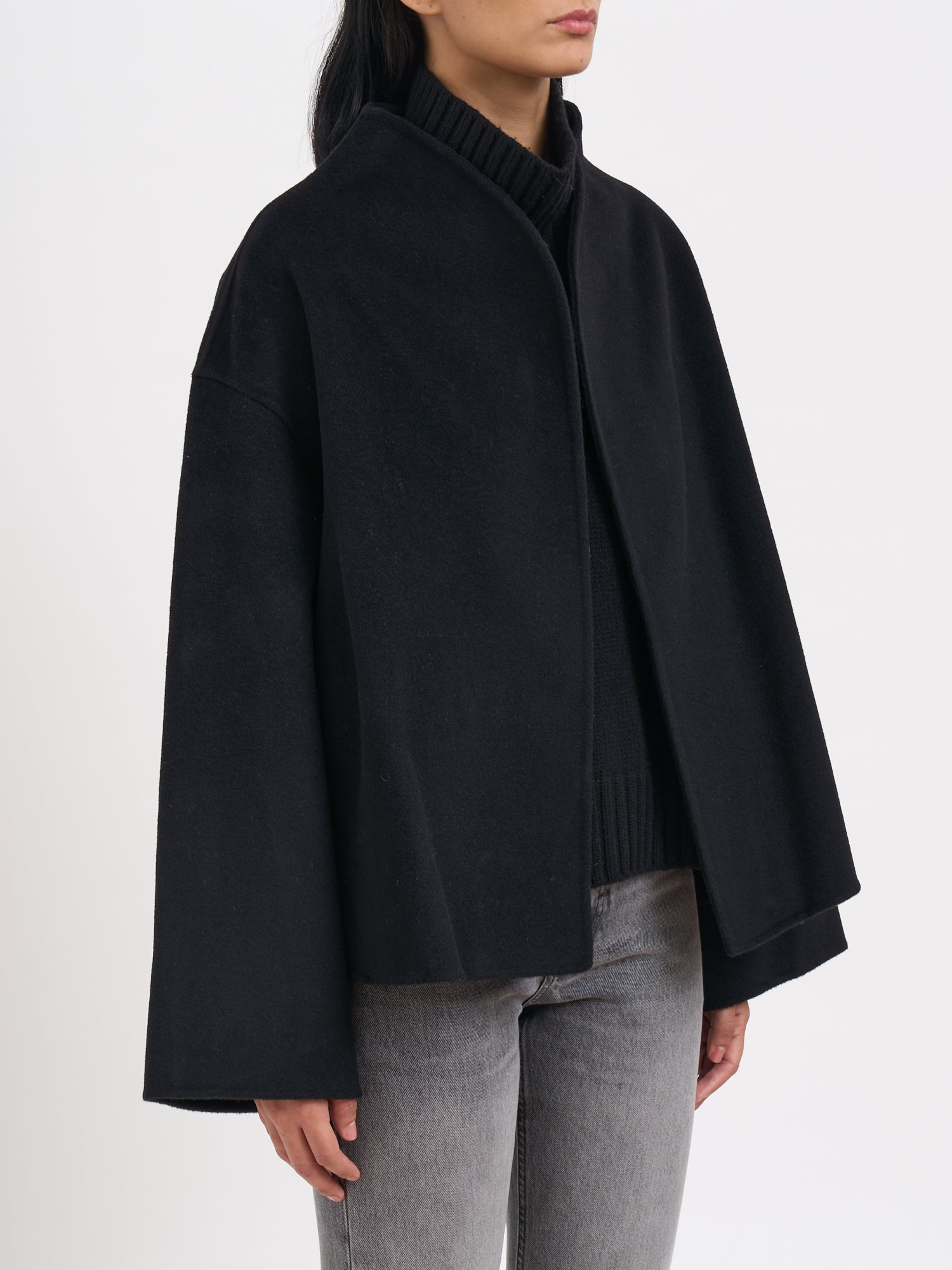 SOFT GOAT Oversized Short Wool and Cashmere Jacket for Women - FW25