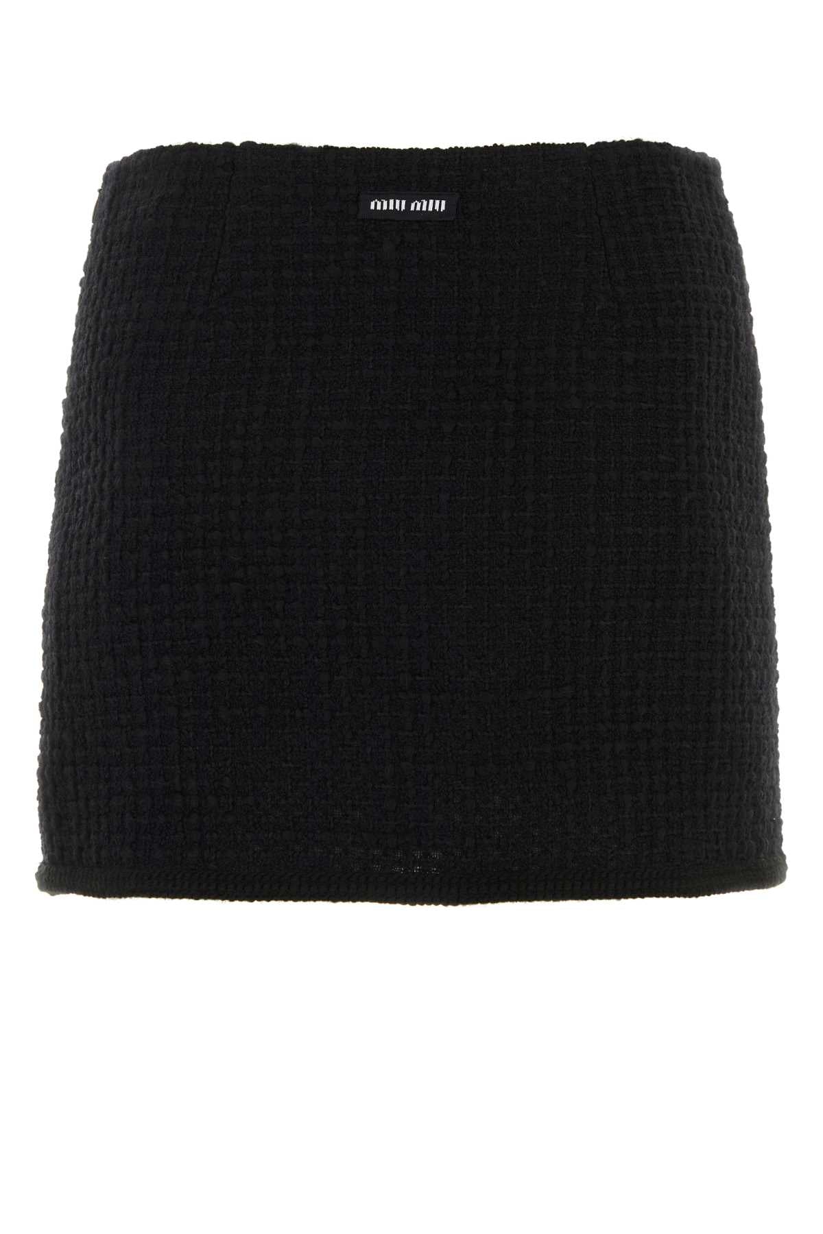 MIU MIU Chic Boucle Loop Mini Skirt for Women