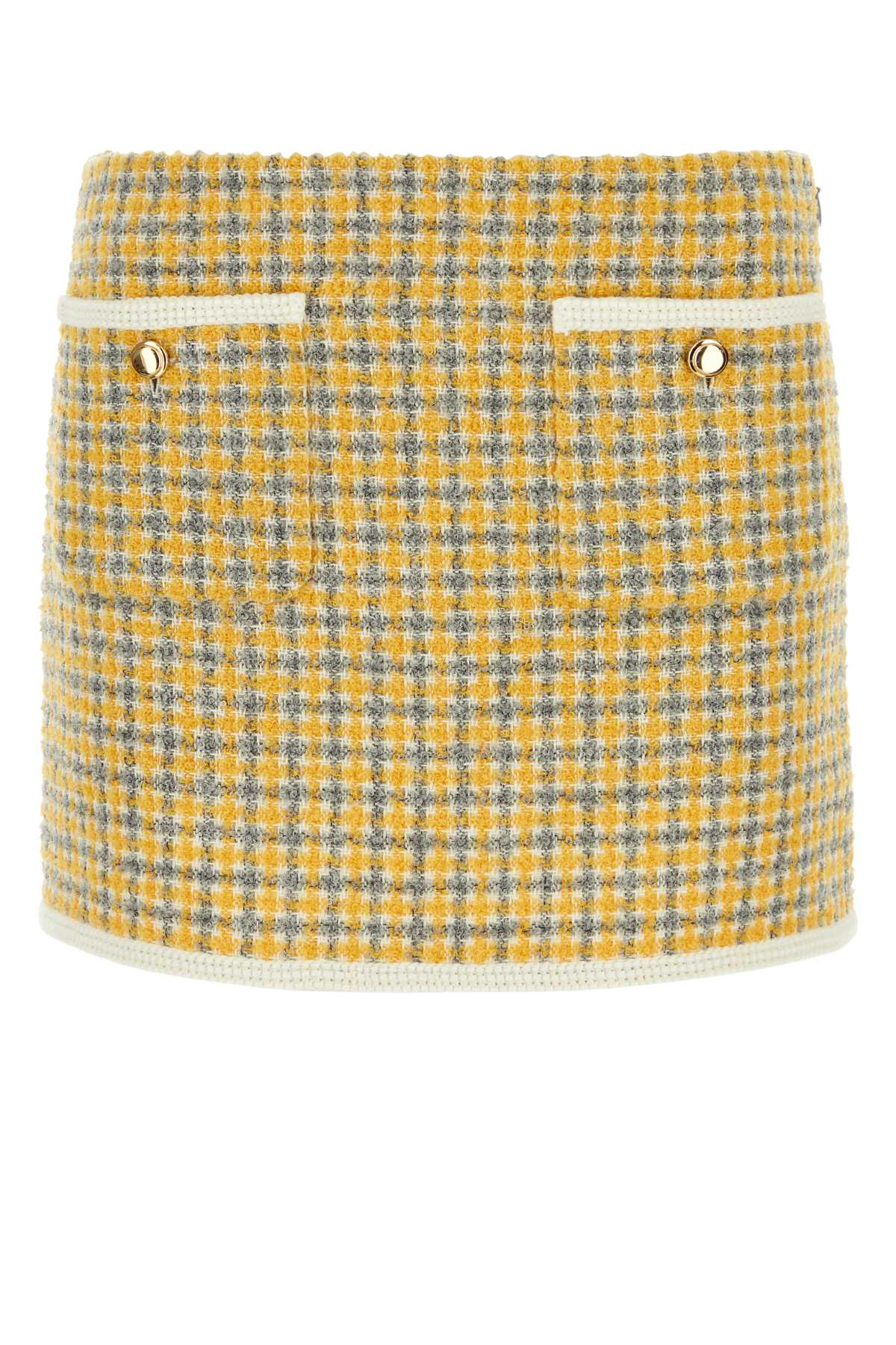 MIU MIU Chic Two-Tone Mini Skirt for Women