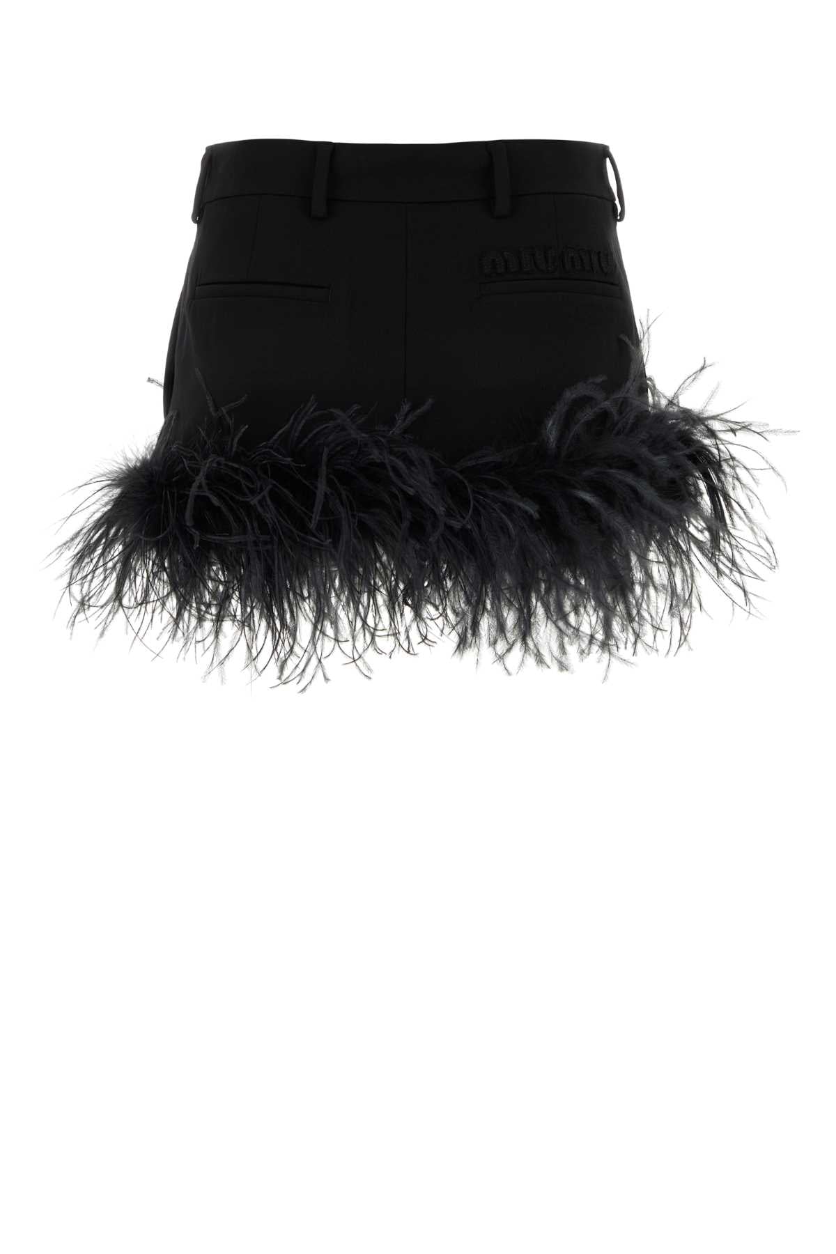 MIU MIU Essential Stretch Wool Mini Skirt for Women