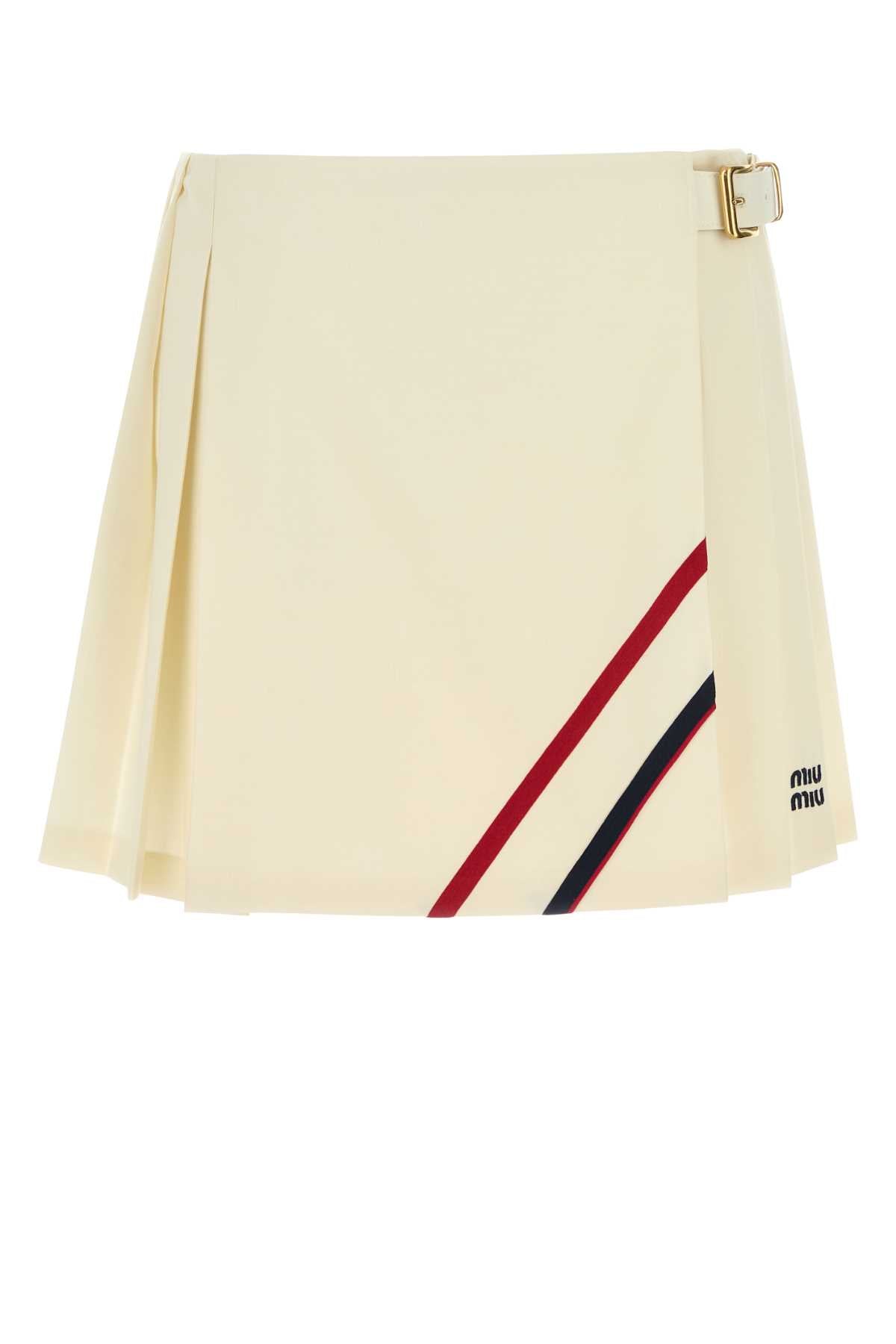 MIU MIU Chic Canvas Mini Skirt