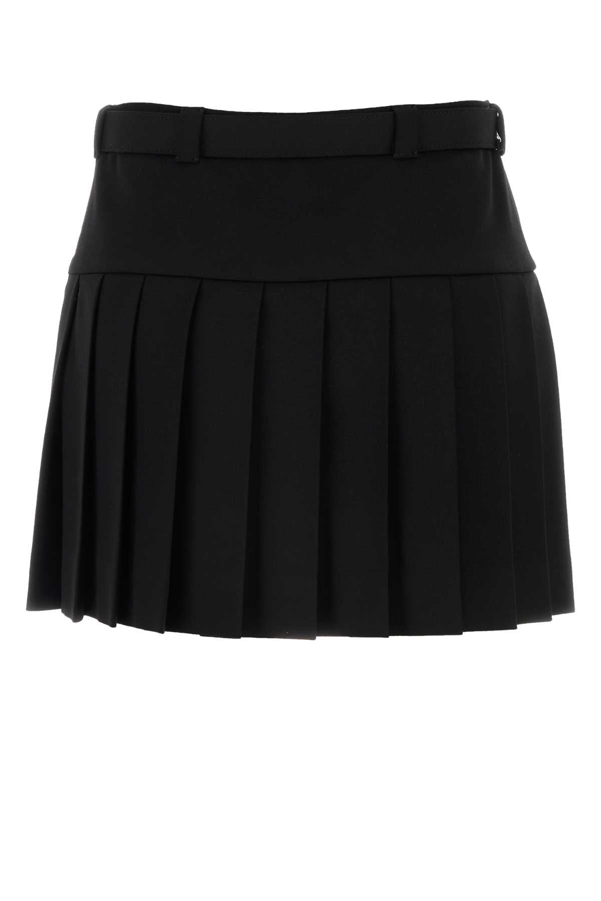 MIU MIU Women's Stretch Wool Mini Skirt