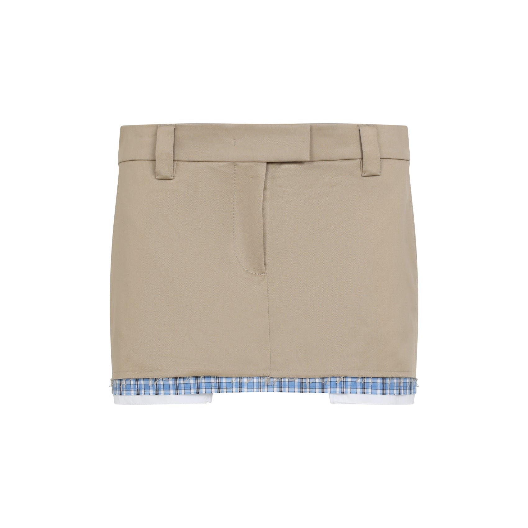 MIU MIU Chic Cotton Mini Skirt for Women - SS25 Collection