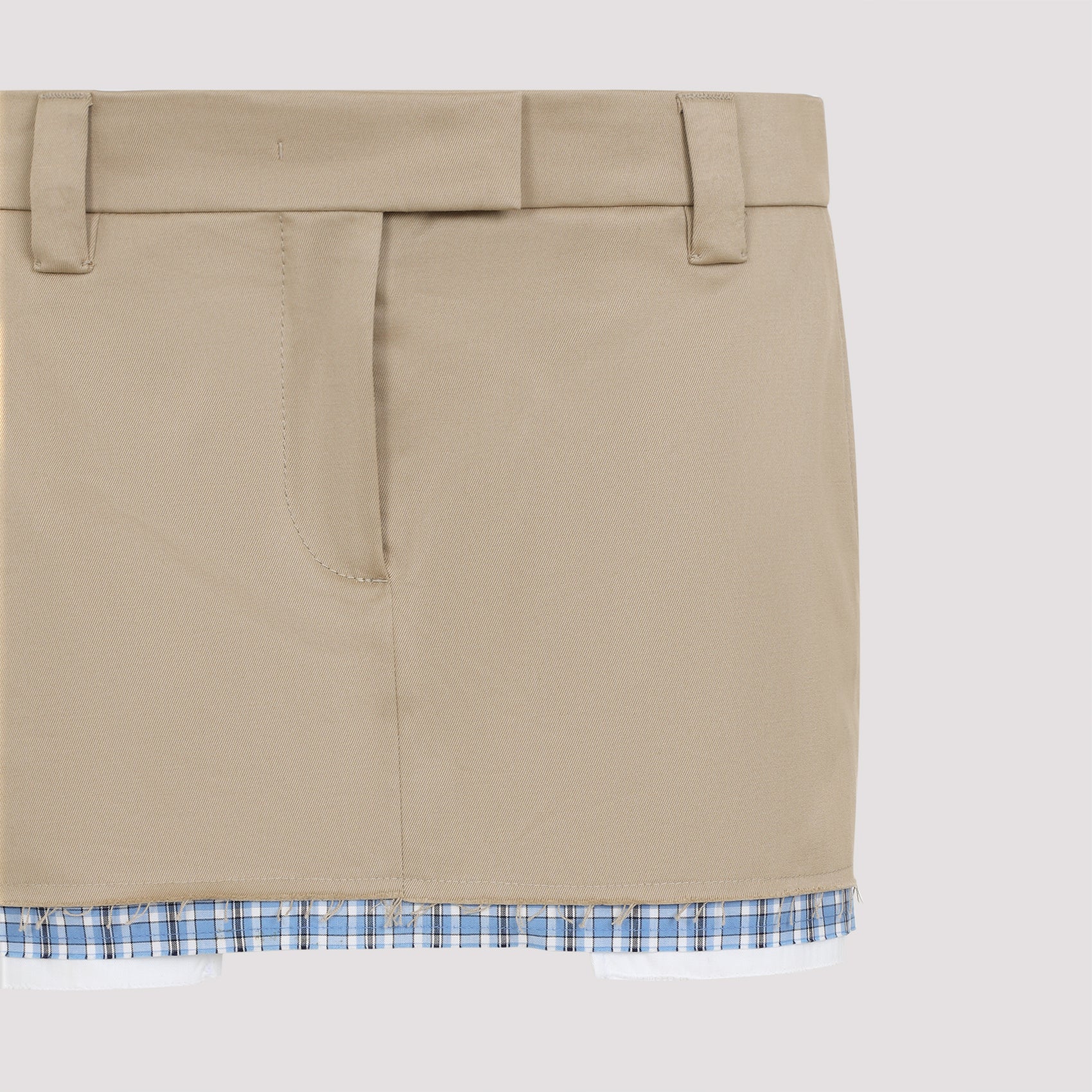 MIU MIU Chic Cotton Mini Skirt for Women - SS25 Collection