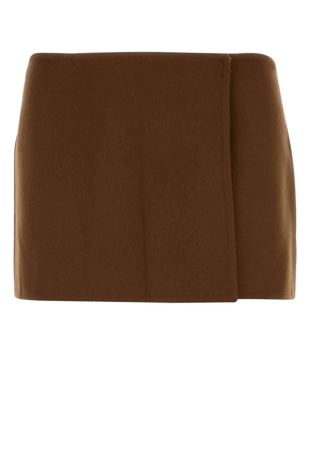 MIU MIU Wool Blend Mini Skirt for Women