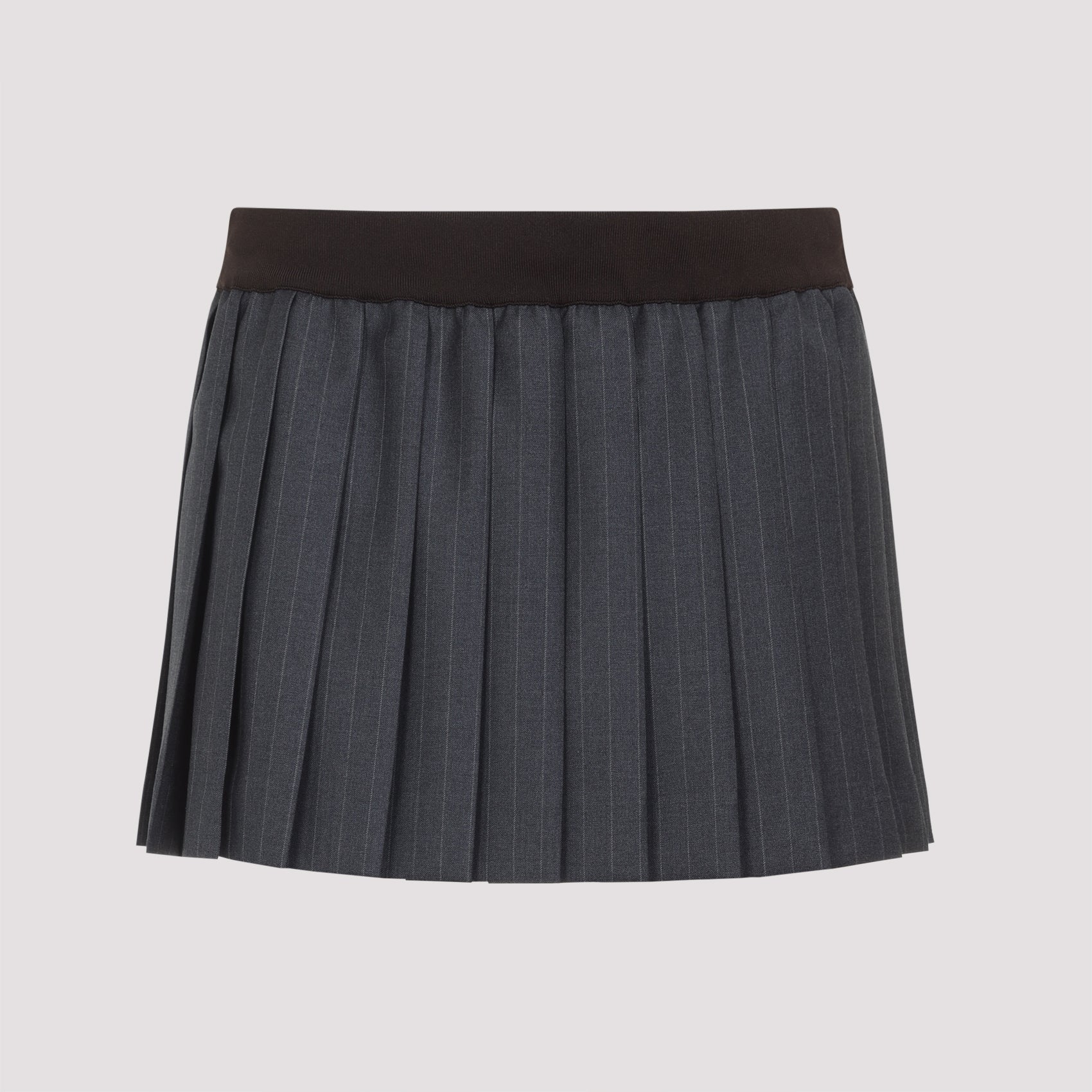 MIU MIU Chic Women's Mini Skirt in 100% Virgin Wool