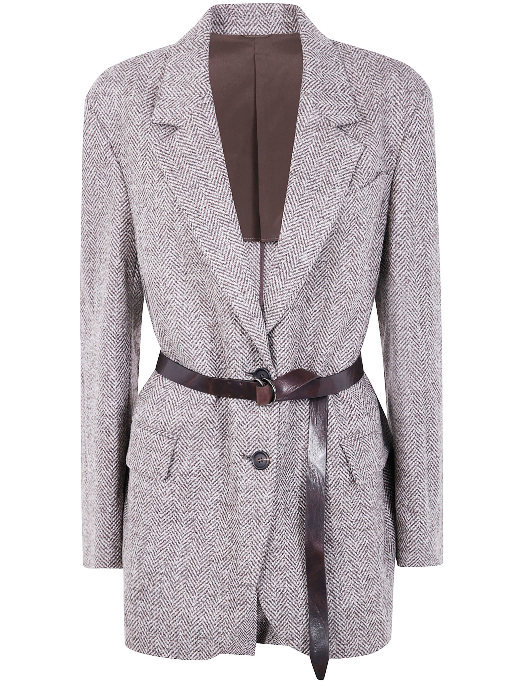 BRUNELLO CUCINELLI Belted Single Breasted Jacket for Women