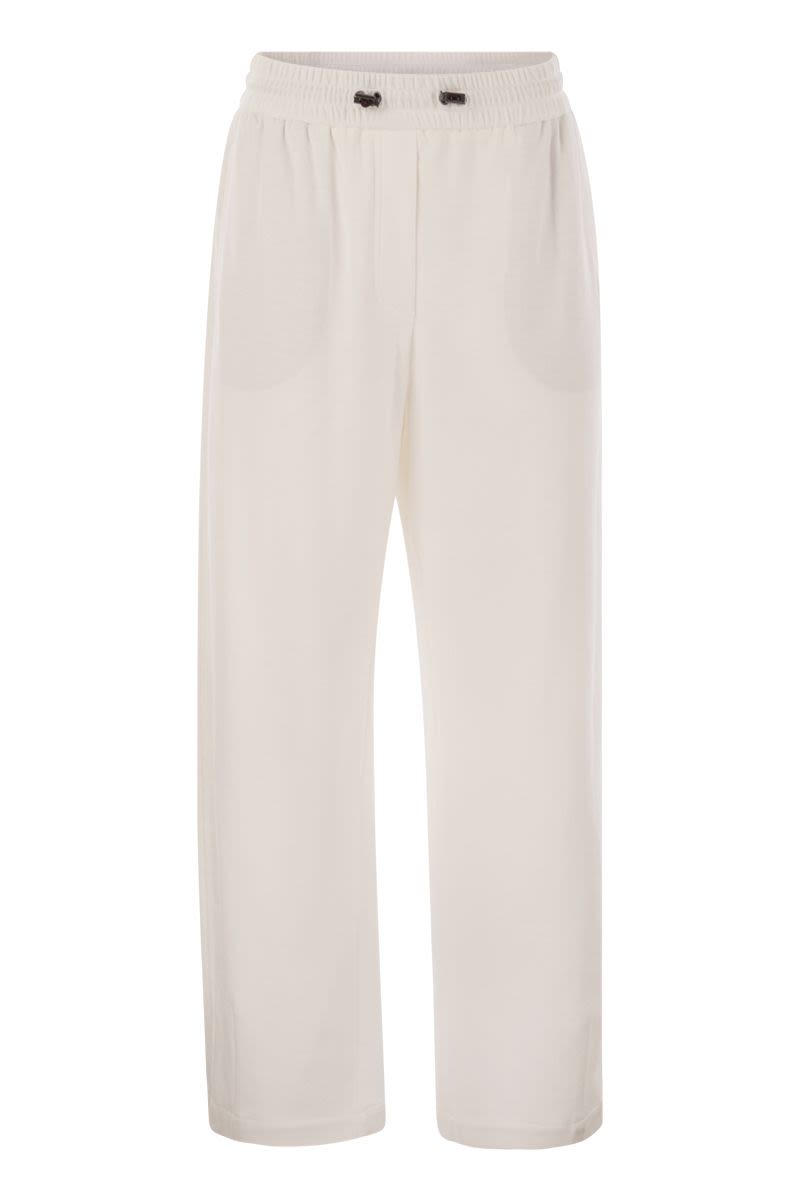 BRUNELLO CUCINELLI Luxury Track Trousers in Couture Interlock
