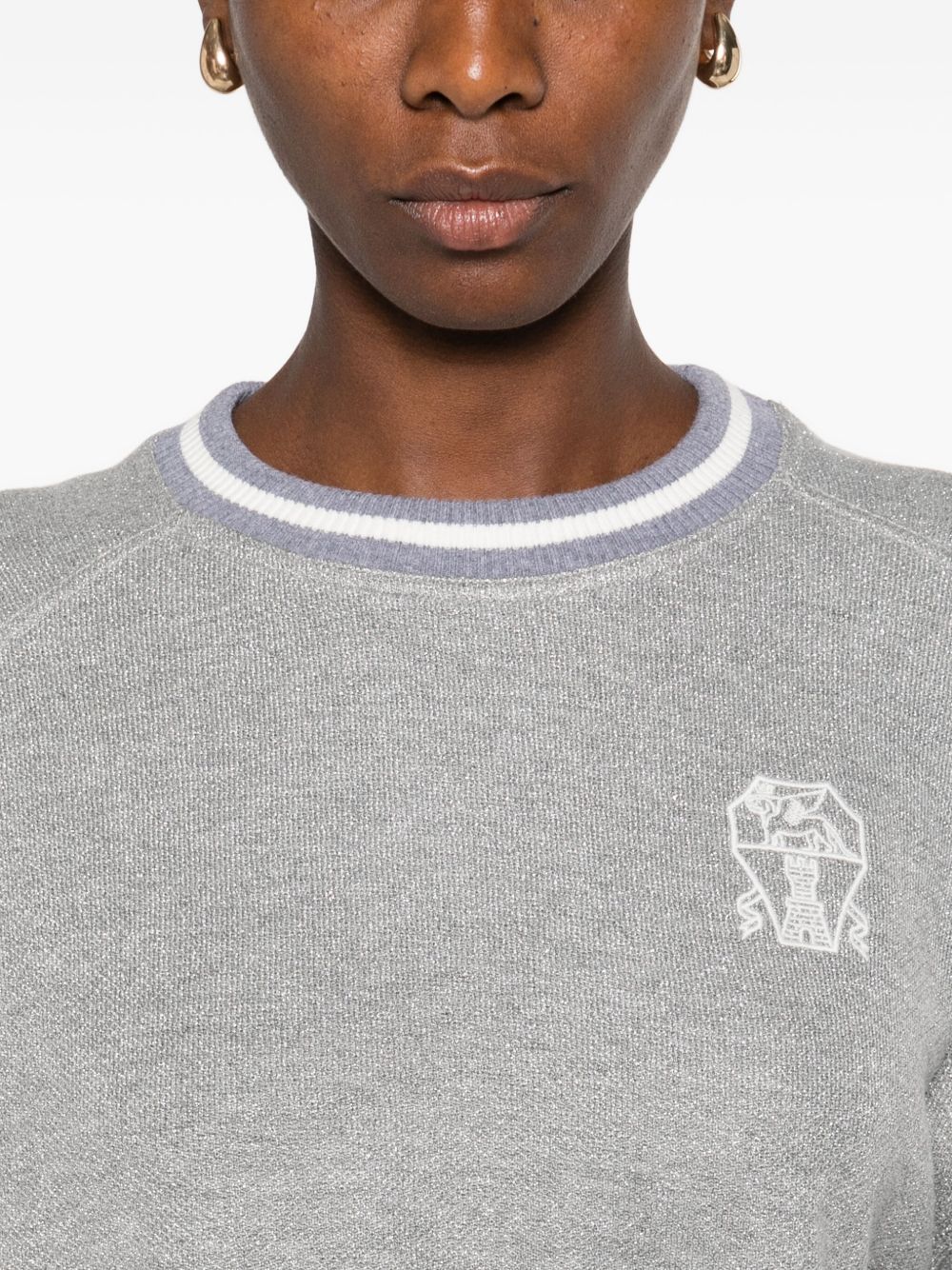 BRUNELLO CUCINELLI Logo Cotton Sweatshirt for Women - FW25 Collection