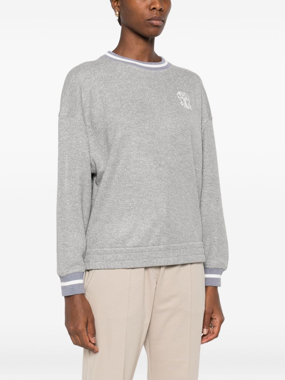 BRUNELLO CUCINELLI Logo Cotton Sweatshirt for Women - FW25 Collection