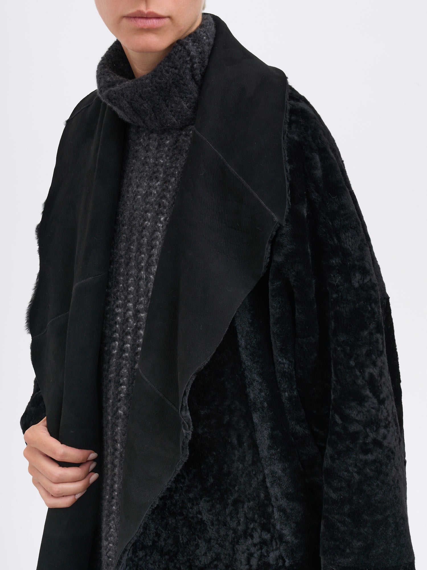 GIORGIO BRATO Oversized Sheepskin Jacket