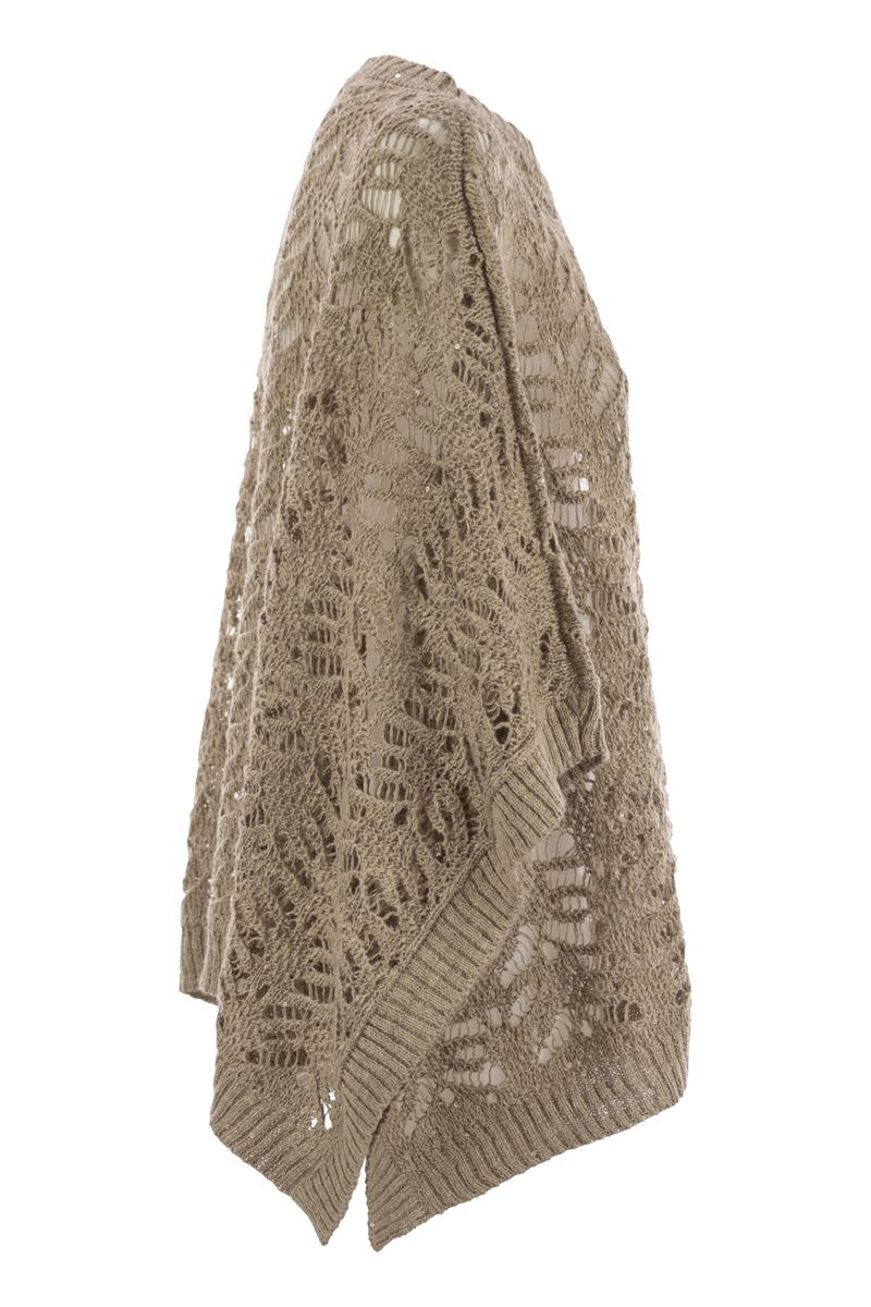 BRUNELLO CUCINELLI Luxurious Linen-Blend Sweater with Asymmetric Hem for Women