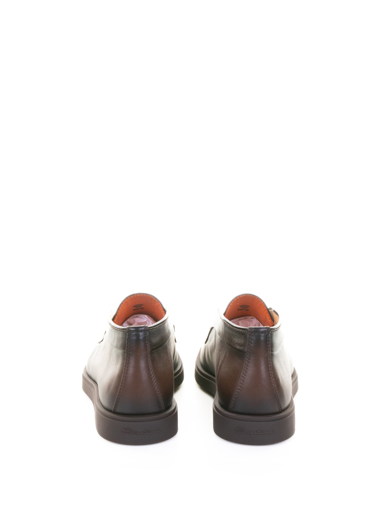 SANTONI Men's Leather Ankle Boots - FW25 Collection