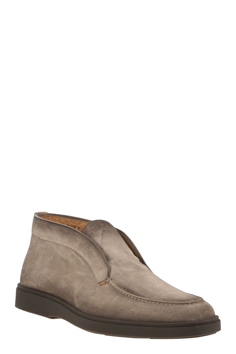 SANTONI Men's Suede Desert Boot