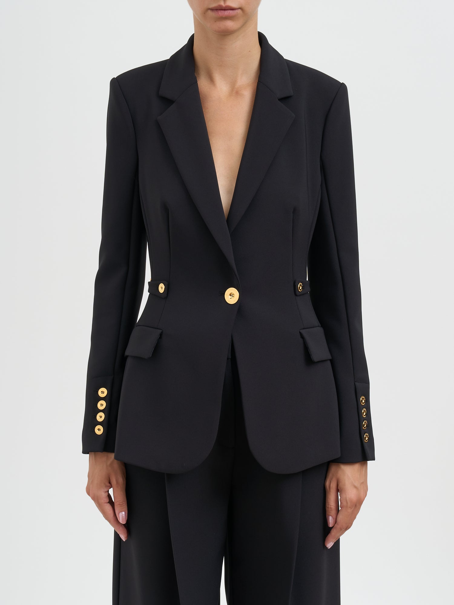 ELISABETTA FRANCHI Stylish Women's Jacket with Jewel Details - Size 40