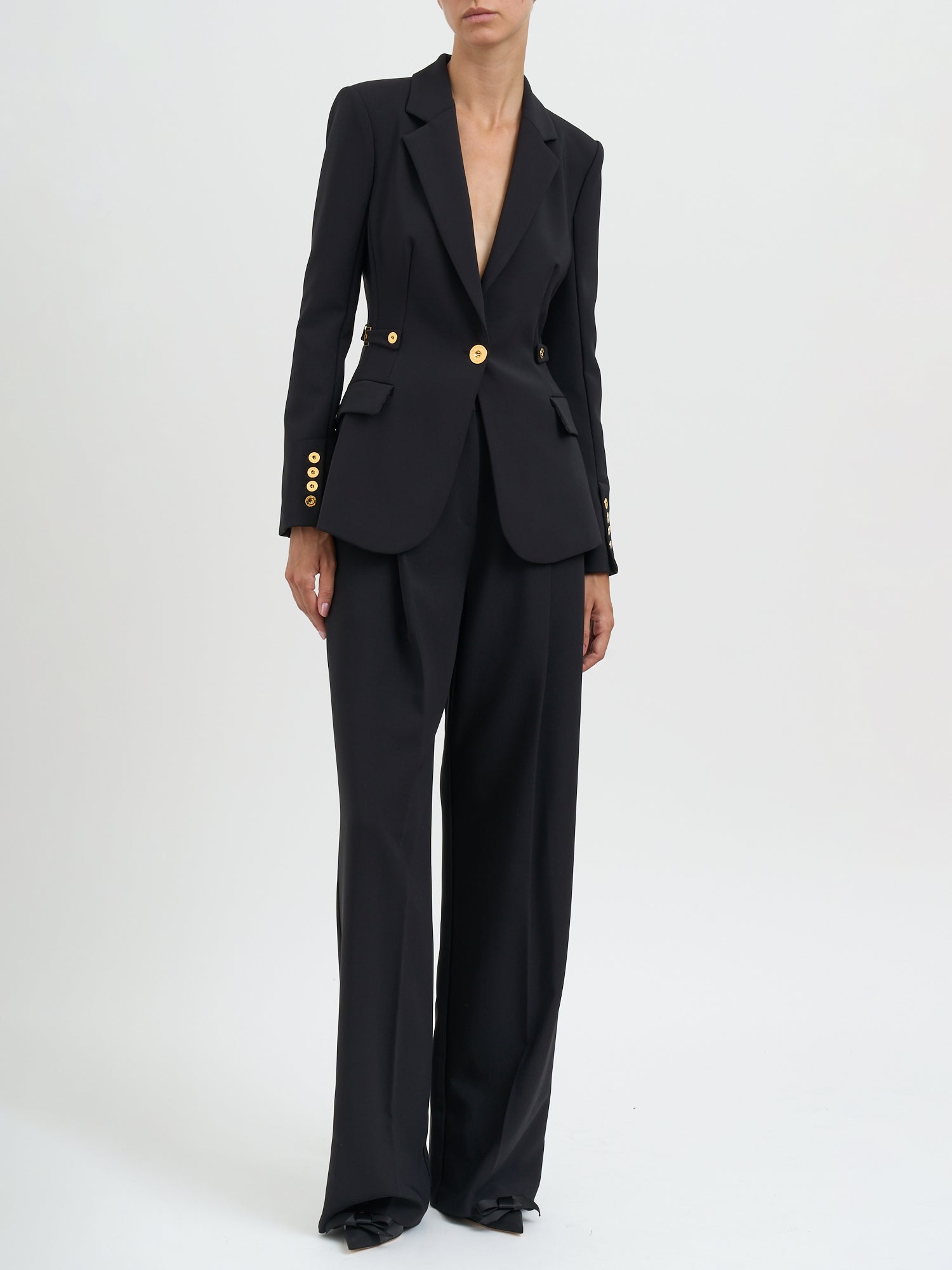 ELISABETTA FRANCHI Stylish Women's Jacket with Jewel Details - Size 40