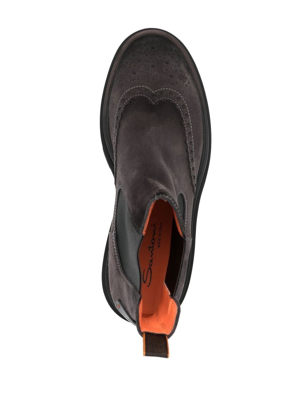 SANTONI Men's Suede Blocage Boots