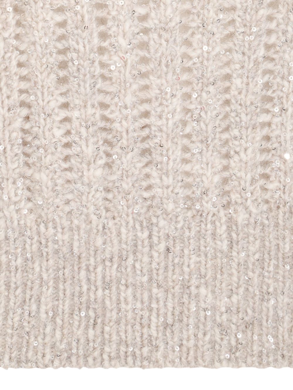 BRUNELLO CUCINELLI Sleeveless Crew Neck Wool Tank Top with Sequin Embellishment