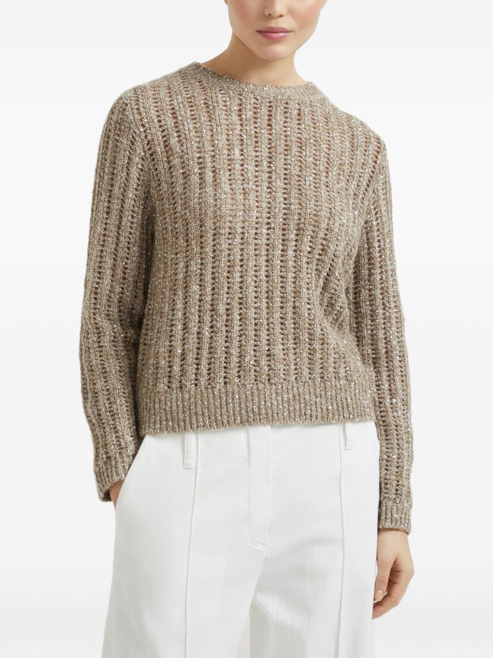 BRUNELLO CUCINELLI Wool Crewneck Jumper for Women - FW25