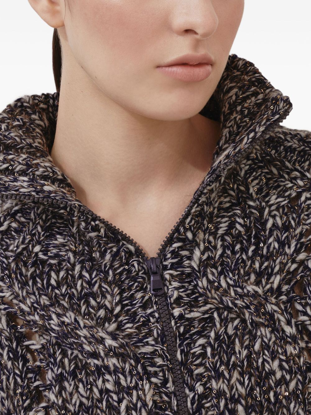 BRUNELLO CUCINELLI Women's Wool Zipped Cardigan