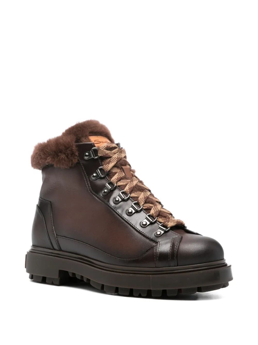 SANTONI Premium Calf Leather Men's Boots