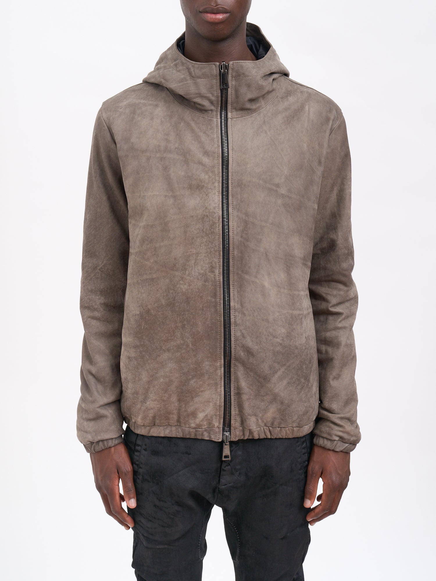 GIORGIO BRATO Lambskin Hooded Jacket - Size 50