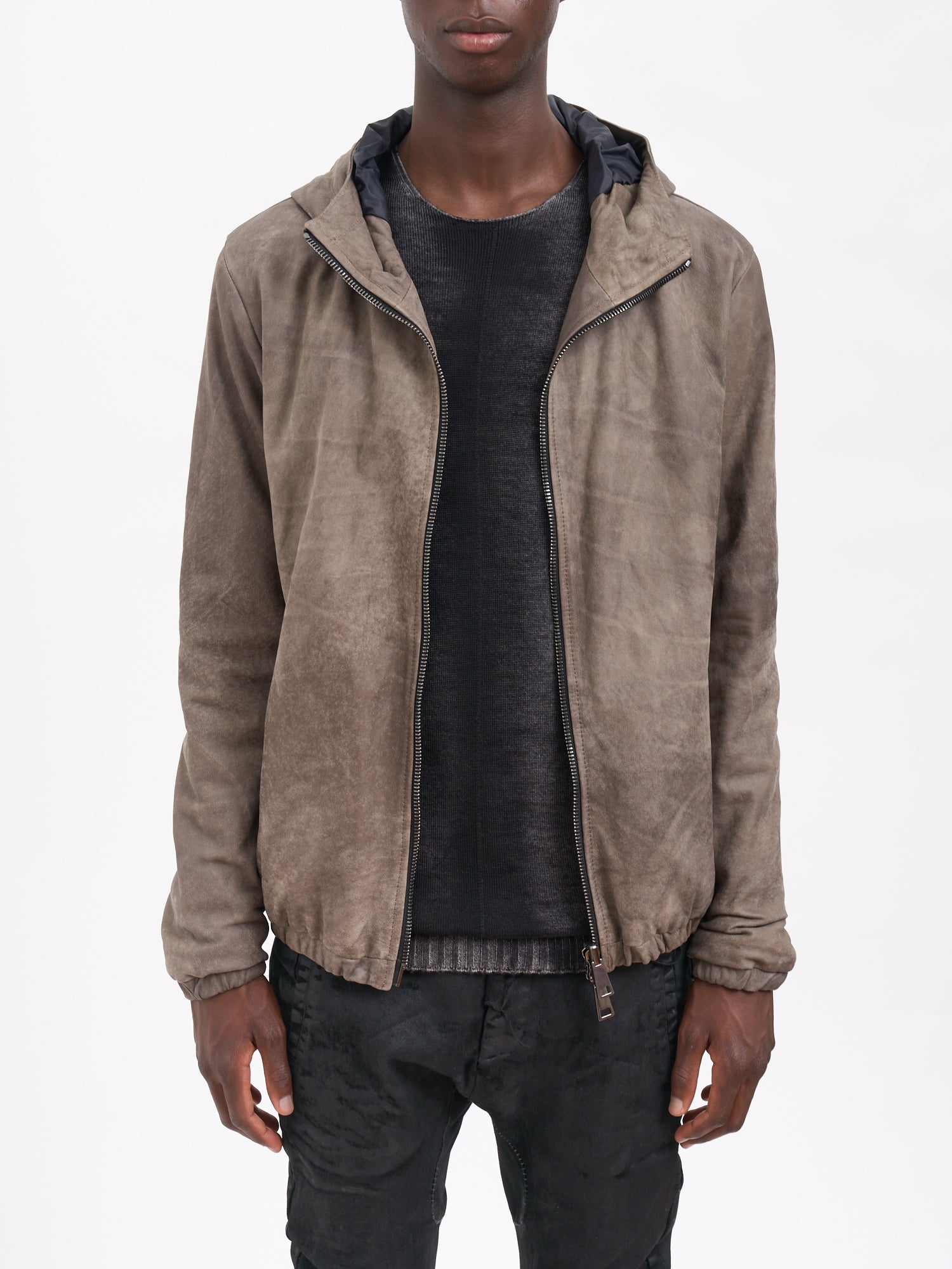 GIORGIO BRATO Lambskin Hooded Jacket - Size 50