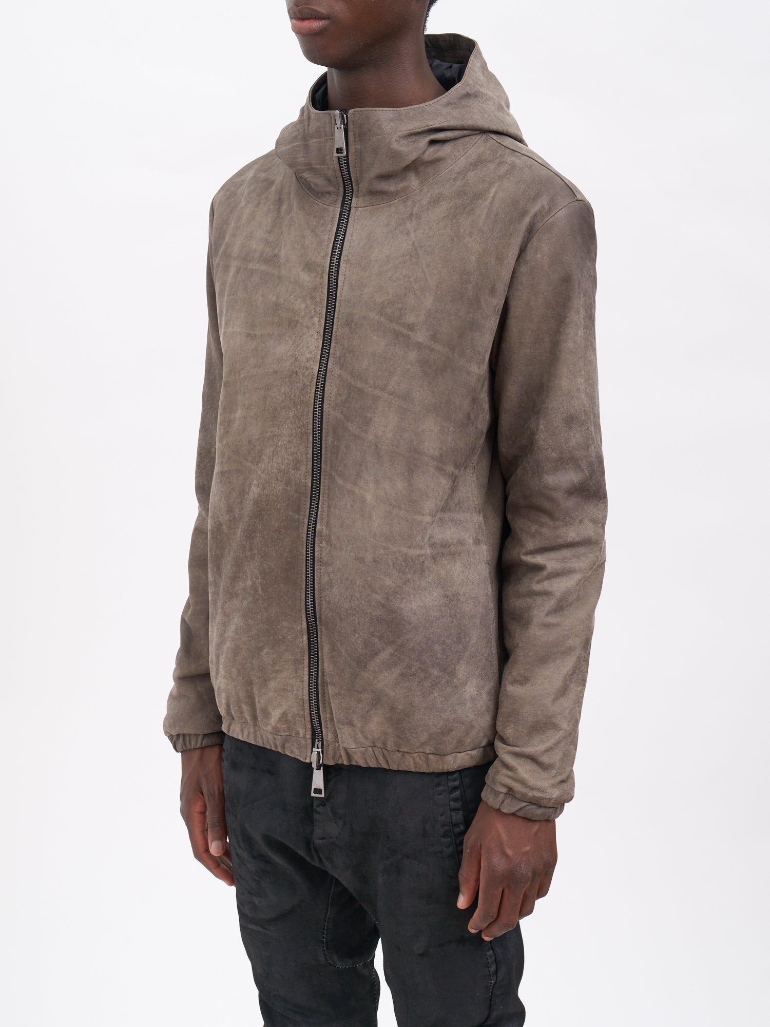 GIORGIO BRATO Lambskin Hooded Jacket - Size 50