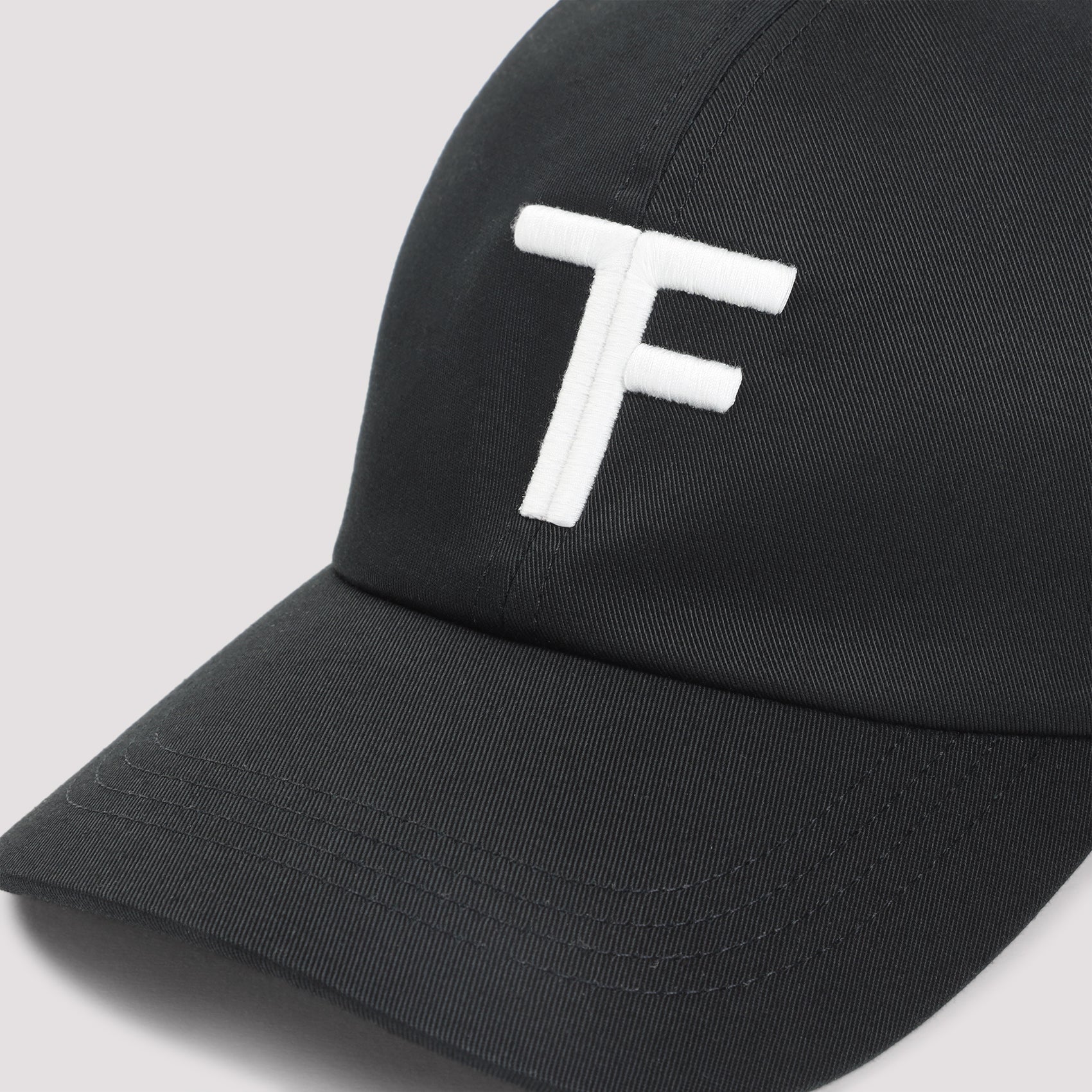 TOM FORD Men's Classic Cotton and Leather Hat