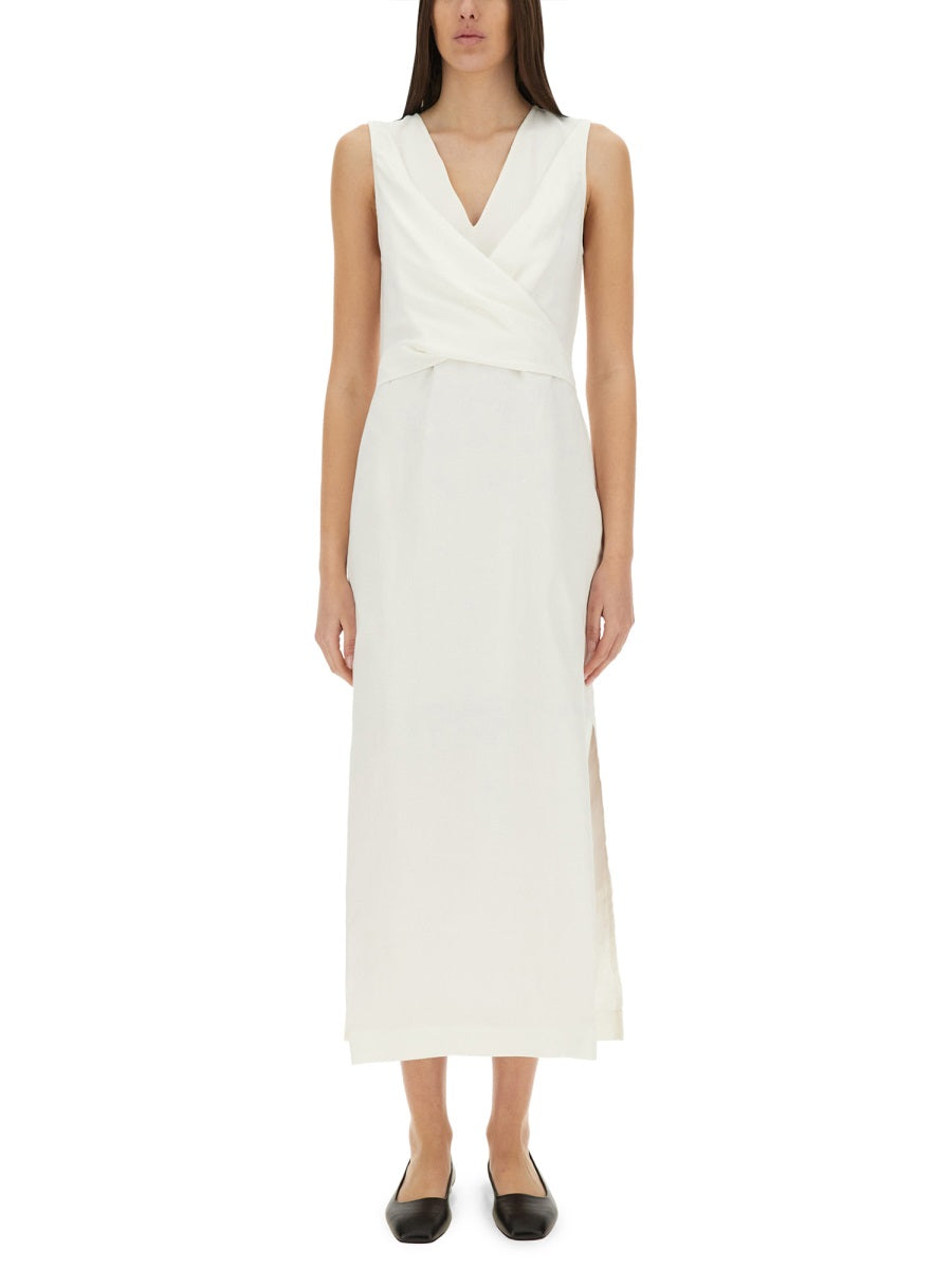 BRUNELLO CUCINELLI Twill Wrap Midi Dress for Women