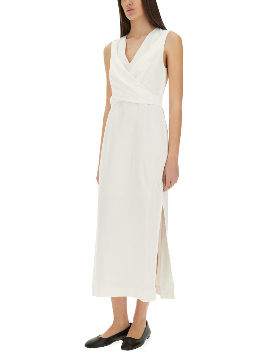 BRUNELLO CUCINELLI Twill Wrap Midi Dress for Women