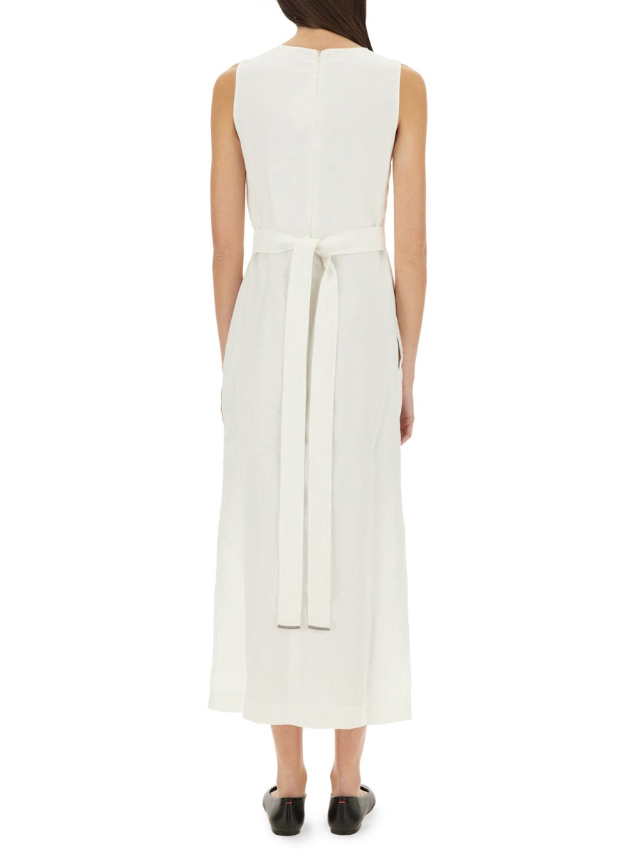 BRUNELLO CUCINELLI Twill Wrap Midi Dress for Women