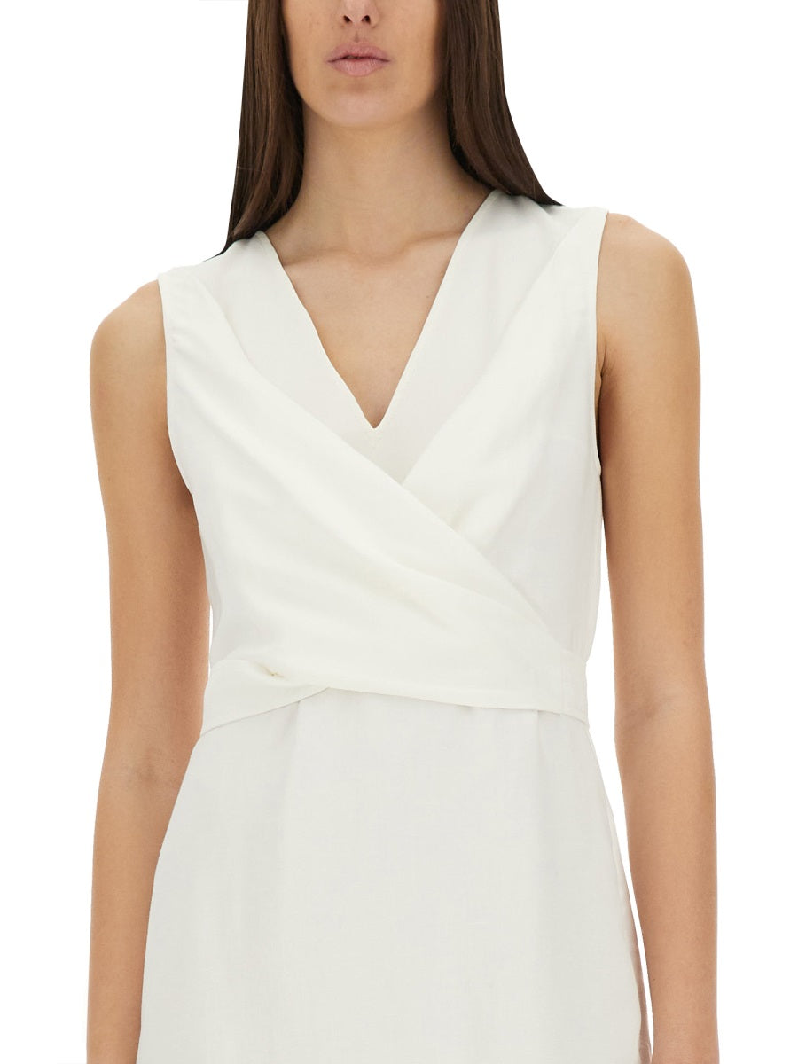 BRUNELLO CUCINELLI Twill Wrap Midi Dress for Women