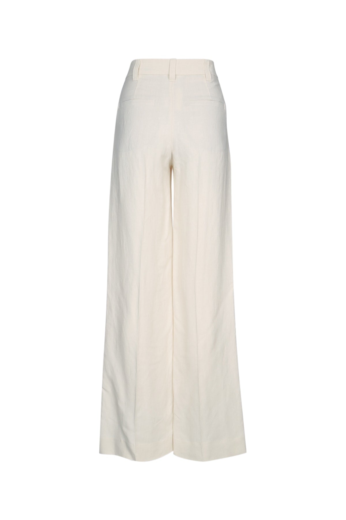 BRUNELLO CUCINELLI Fluid Linen Twill Double Pleat Wide Leg Trouser